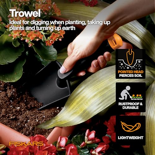 Fiskars 6-Piece Vegetable Gardening Essentials Tool Set w/Garden Shears