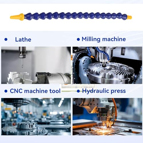 10pcs Flexible Coolant Hose 1/8 BSPT Thread Flexible Plastic Coolant Hose Plastic Water Oil Cooling Pipe for Lathe Milling CNC Machines