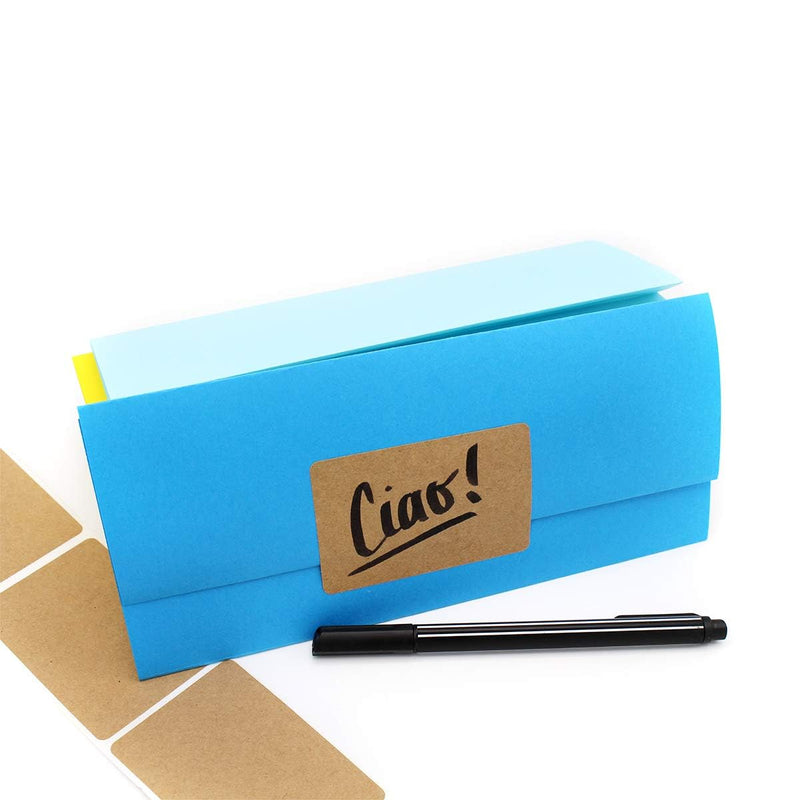 ChromaLabel 2 x 3 Inch Permanent Kraft Rectangle Labels, 250 Labels per Dispenser Box