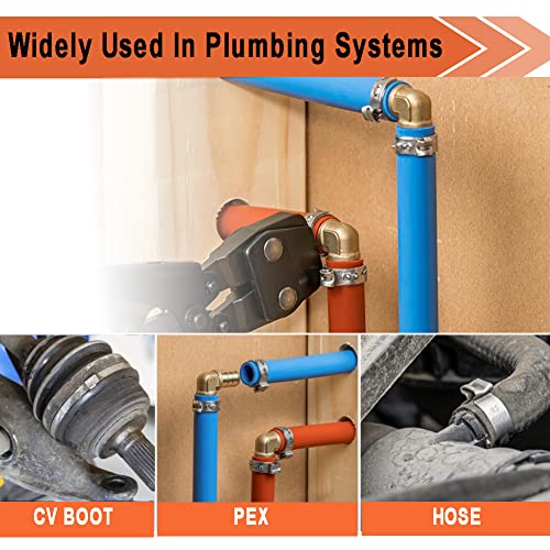 TTFLEX RV Pex Repair Kit with Cinch Tool, Pipe Cutter & 1/2" Brass Fittings PEX Tool Kit B - 1/2"
