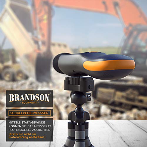 Brandson - Sound level meter calibrated - Digital volume meter - 35dB to 130dB with LCD display with backlight - Noise meter - MAX/MIN data storage