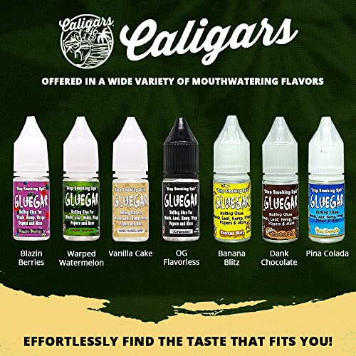 Caligars GlueGar Natural Rolling Glue for Woods, Papers, and Cigar Wraps - Flavored Adhesive Cigar Glue and Sealer, Easy to Use Plant Based Glue Sticks- 10 ML Squeeze Bottle (8 Pack Warped Watermelon)