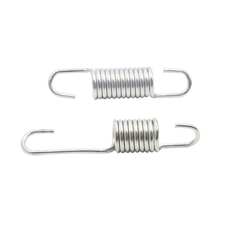 uxcell 4pcs 6cm 8cm Length Silver Tone Metal Motorcycle Brake Pedal Return Spring for CG125