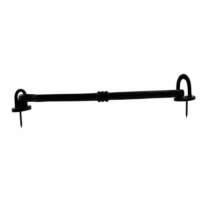 Renovators Supply Manufacturing 11 in. Black Wrought Iron Door Lock Latch/Gate Latch with Mounting Hardware 11-inch