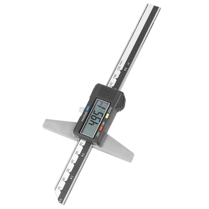 6 Inch Digital Depth Gauge Stainless Steel Digital Height Gauge Electronic Depth Measuring Caliper Ruler with 0-150 mm Measuring Range 0.01 mm Precision for DIY Measurements