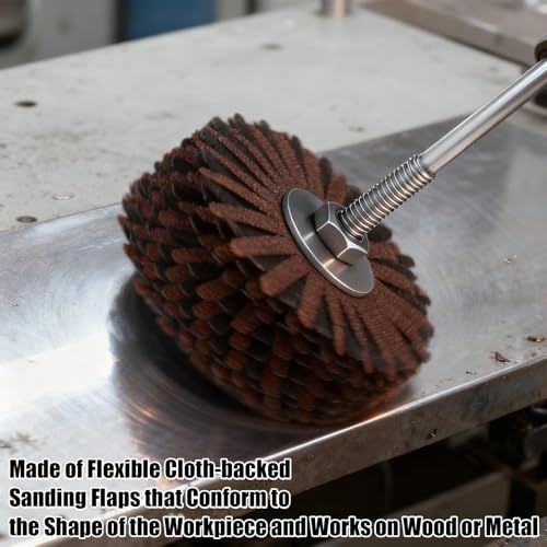 Tioncy 7 Pack Flap Wheels 1/4-Inch Shank, Abrasive Sanding 80-400 Grit