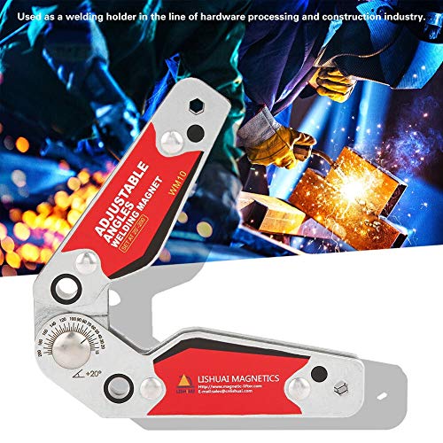 BOROCO Welding Magnet 35kg Pull, Adjustable Magnetic Welding Holder 20°-200° with Scale, Heavy Duty Welder Positioner for Metal Fabrication – Neodymium Hands-Free Tool