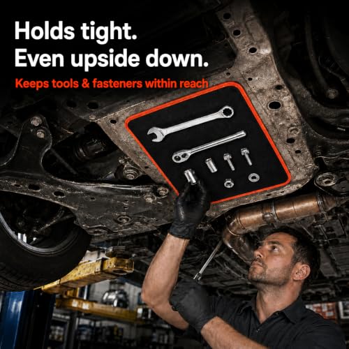 3-Piece Magnetic Tool Mat Set with Pickup Tool for Mechanics