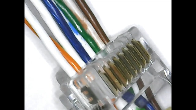 RJ45 Crimp Tool Pass Through Ethernet Crimper for Cat6 Cat5e Cat6a Connectors Cat6 Crimping Tool Kit