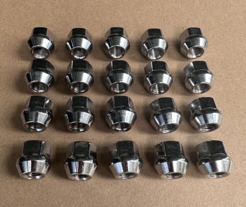 20pcs 7/16"-20 Open-end Style Lug Nuts 3/4" 19mm Hex Replacement for Elder Chevy Buick Pontiac Oldsmobile