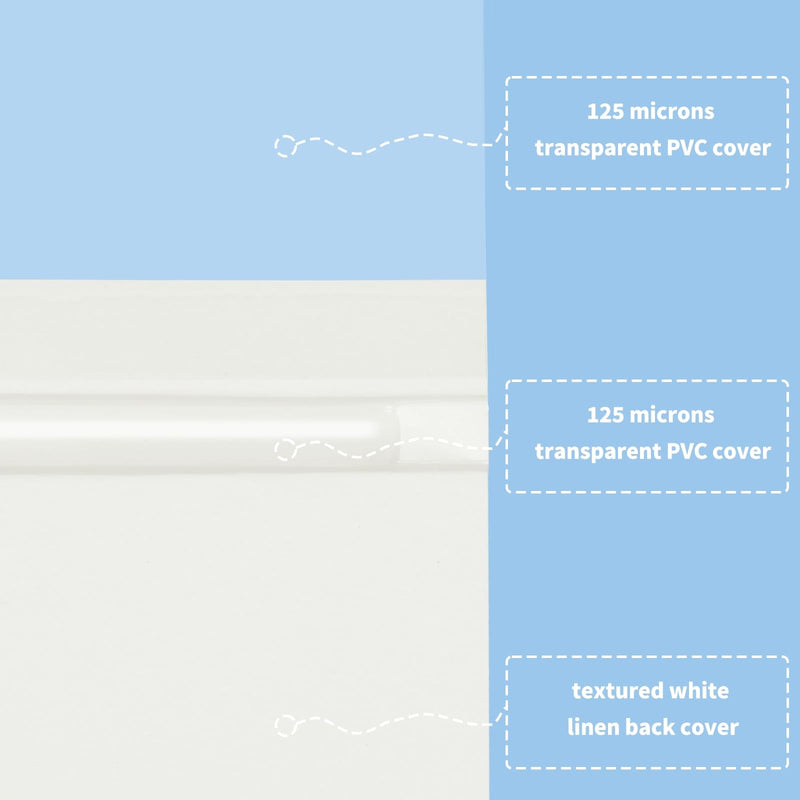 RAYSON TBC4-25-W Thermal Binding Covers, 3/16", PVC Transparent Front Cover and Glossy White Back Cover, Holds 38 Sheets, 25 Pack 3/16"