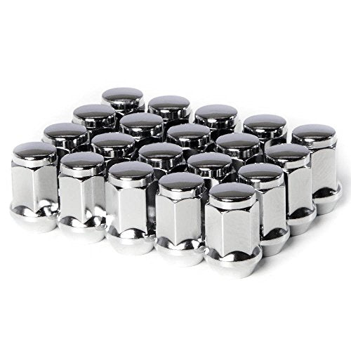 Circuit Performance 1/2"-20 Chrome Closed End Bulge Acorn Lug Nuts Cone Seat Forged Steel (20 Pieces) 20 Lug Nuts