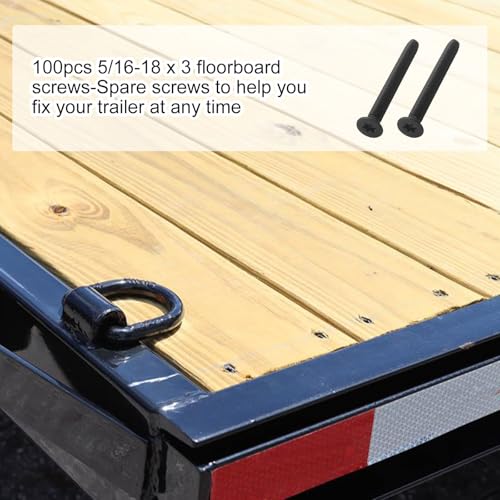 5/16-18 x 3 Flat Head Floorboard Thread Cutting Screws - 100 Pcs