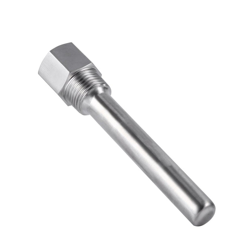 Thermowell thermometer protective sleeve made of stainless steel, 1/2 inch NPT thread for temperature sensors