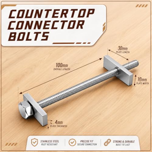 24 Pcs 1/4" X3-1/2 Countertop Miter Connector Joint Fastener 24