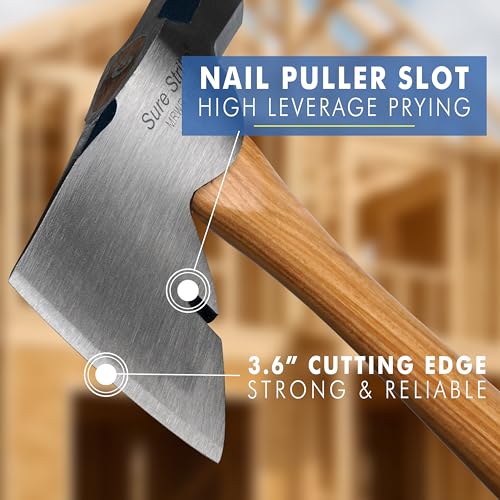 ESTWING Rigger's Axe, 16" Hammer and Axe Combo, MRWR Hickory Handle