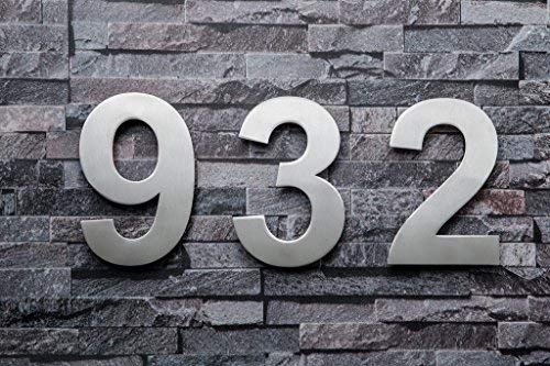 QT Modern House Number - 6 Inch - Brushed Stainless Steel (Number 2 Two), Floating Appearance, Easy to install and made of solid 304 Number - 2