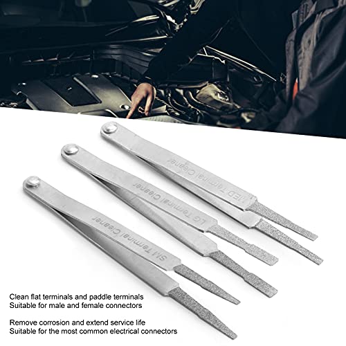 3PCS Terminal Cleaner Set Electrical Connector Cleaning Tools for Male & Female Connectors - Durable Metal Construction for Optimal Performance