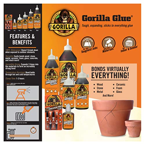 Gorilla Glue (Pack of 1) and Wood Glue (Pack of 2) 1 - Pack Glue + Glue, 4 Ounce