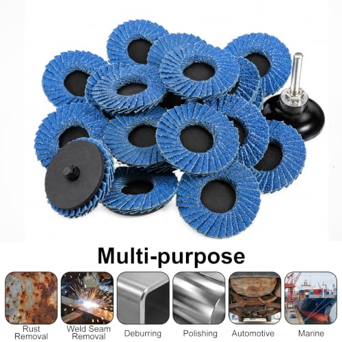 Flap Discs for Die Grinder with 1/4" Holder Roll Lock Sanding Disc 32 Pcs