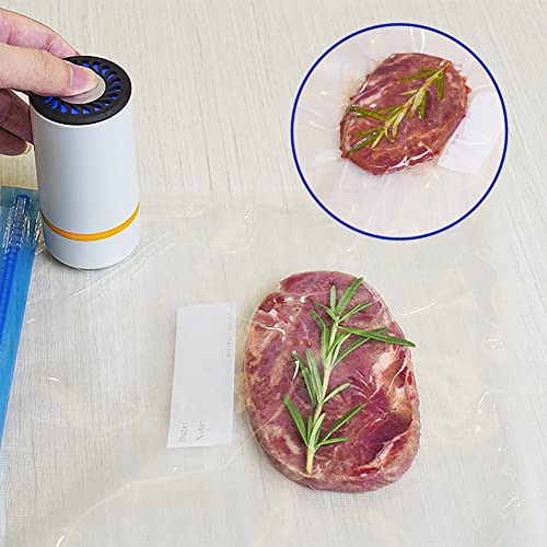 30 PCS Reusable Vacuum Sealer Sous Vide Bags for Food with 5 Cooking Clips, 5 Sealing Clips, 3 Sizes Vacuum Food Storage Bags with 10 Replacement Air Valves Suitable for Sous Vide Cooker