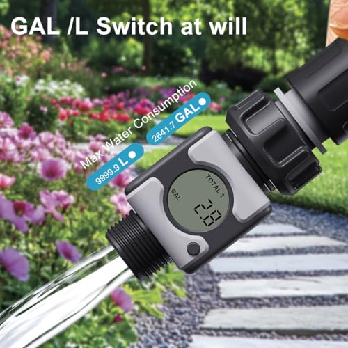 Water Flow Meter Brass Inlet Metal Thread High Measure Accuracy Measure