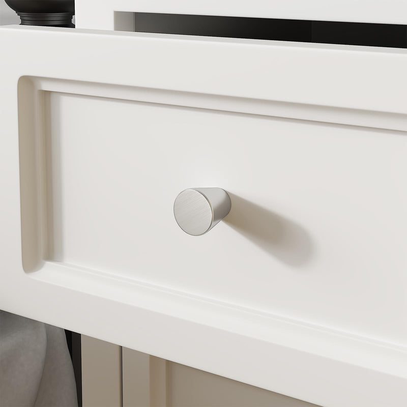 homdiy 15 Pack Brushed Nickel Cabinet Knobs Silver Dresser Knobs Small Drawer Pulls Round Kitchen Cabinet Hardware