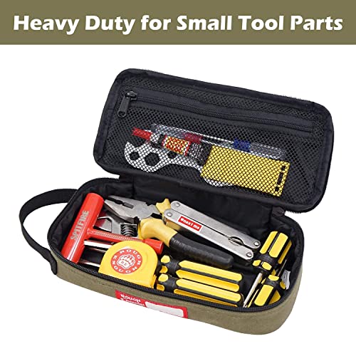 Rough Enough Canvas Small Tool Pouch Bag with Zipper Handle Bundle Set