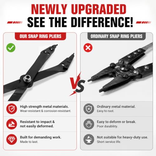 1489-26" Internal Retaining Ring Pliers,Heavy Duty Snap Ring Removal Pliers