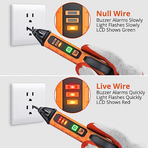 Proster Digital Clamp Meter TRMS 6000counts & Non Contact Voltage Tester