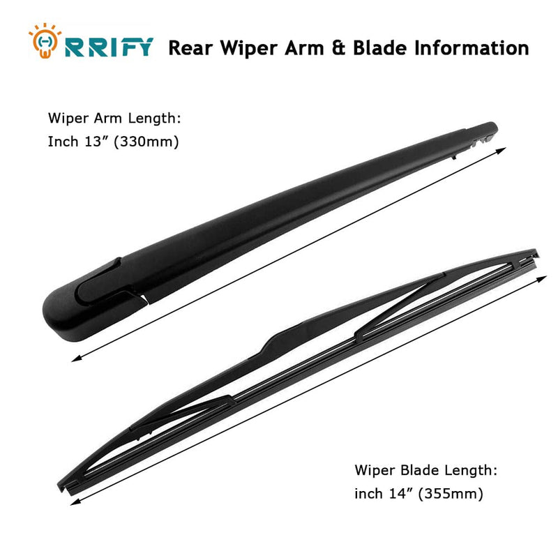 Rear Windshield Wiper Arm Blade Set BP4K-67-421 for Mazda 3 sport Hatchback 2003-2009