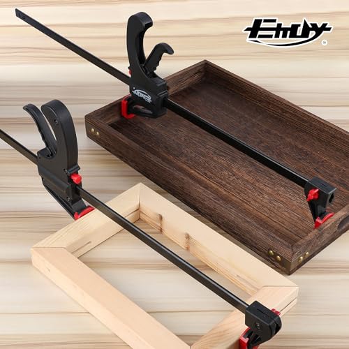 24" Wood Clamps for Woodworking, 2PCS 130lbs One-Handed Clamp/Spreader 24" 2-Pack