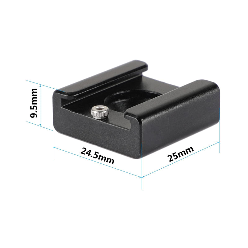 CAMVATE DSLR Camera Cage Top Handle Wood Grip + Cold Hot Shoe(2 Pieces) for DSLR Camera Rig