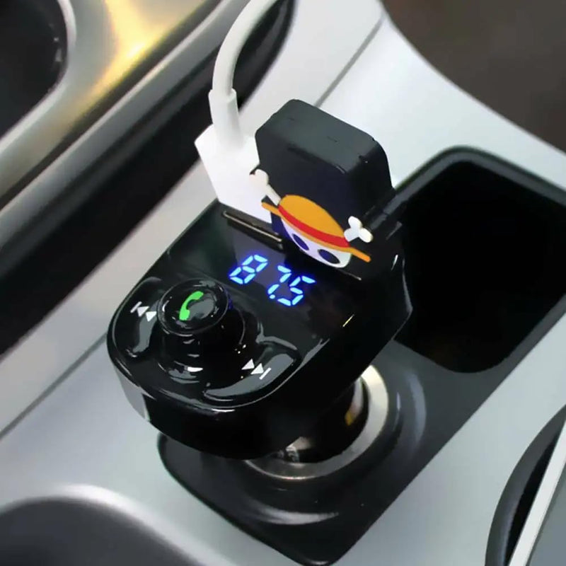 Handsfree Call Car Charger,Wireless Bluetooth FM Transmitter Radio Receiver,Mp3 Audio Music Stereo Adapter,Dual USB Port Charger Compatible for All Smartphones.