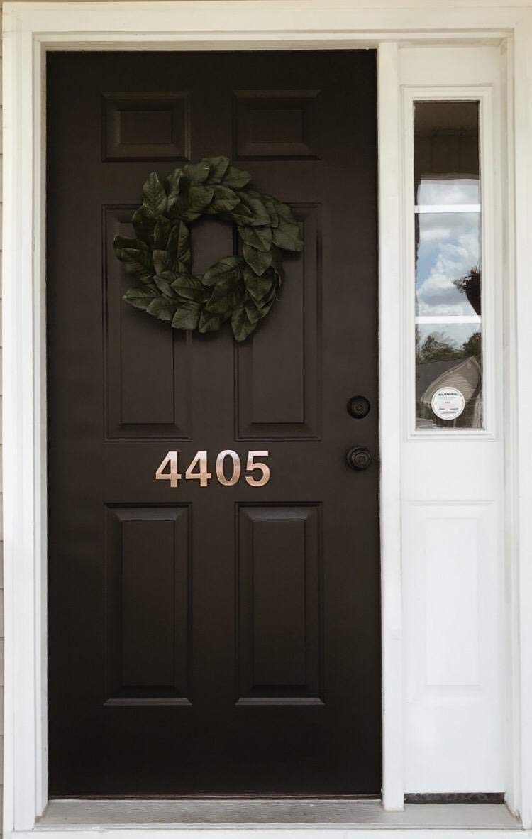 4 Inch Mailbox Numbers 0-9, Door Address Number Stickers for House/Apartment/Floor, Bronze/Silver, by Hopewan. (10 Pack 0-9, Bronze) 10 Pack 0-9