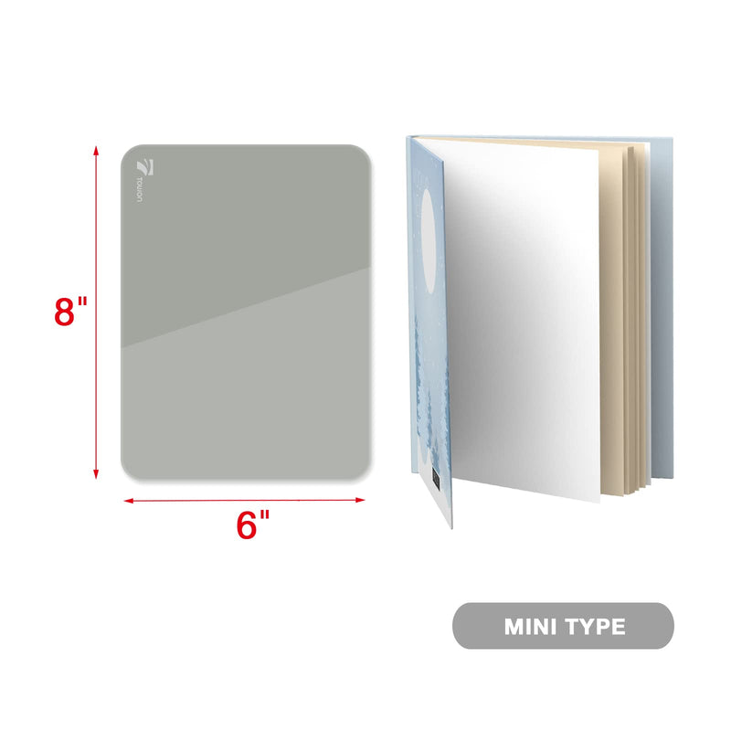 Gray Desktop White Board Glass with Calculator＆ Small Desktop Dry-Erase Pad Glass whiteboard
