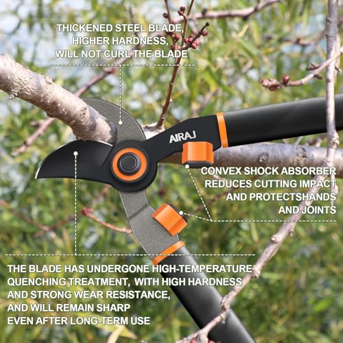 21" Bypass Loppers for Tree Trimming Heavy Duty, 2" Cut Tree Branch Cutter 21''