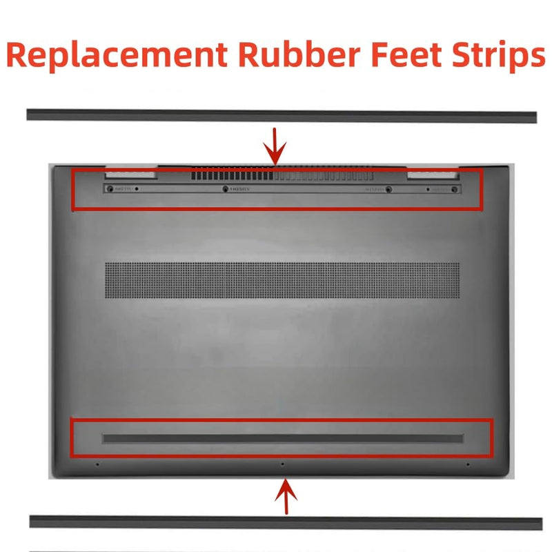 Laptop Bottom Case Rubber Feet Strips Replacement for HP Envy x360 15-DS 15-DR 15M-DR 15M-EE 15-DA 15G-DX 15M-EE0013DX 15-DS1083CL 15-DR1075CL 15-DB 250 G7 255 G7 256 G7 Series Black