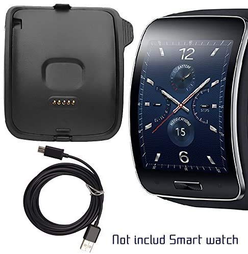 Gear S Charger, Gear S Charging Cradle Dock, SM-R750 AnoKe Replacement Portable Charging Docking Station Cradle Dock + USB Cable Cord for (R750 Dock)