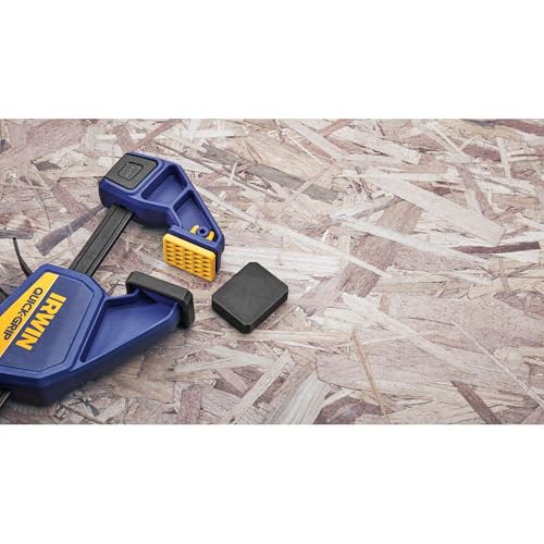 IRWIN Quick-Grip 1964758 One-Handed Mini Bar Clamp 4 Pack, 6", Blue 4 Count (Pack of 1) 4 Pack, 6 Inch