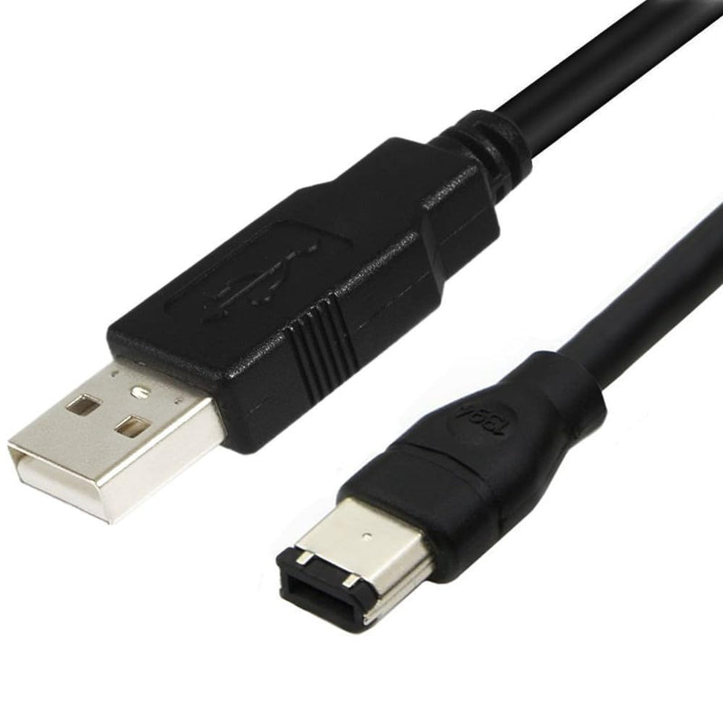 CREATOR Firewire IEEE 1394 6 Pin Male to USB 2.0 A Male Adaptor Convertor Cable for Printer, Scanner, Digital Camera, Hard Disk - 6ft