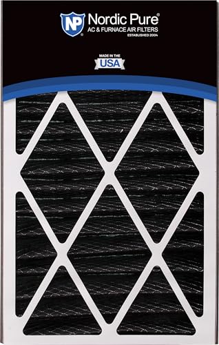 Nordic Pure 16x25x3 Pleated MERV 10 Plus Carbon Air Filter 1 Pack MERV 10 + Carbon