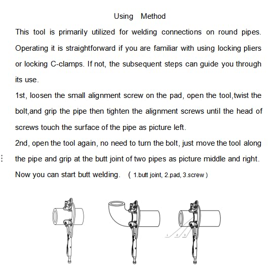 Xiao & Dao Pro Locking C-Clamp,Pipe and Tube Clamp With 3 Pads,2 to 4 in,Steel Pipe Alignment Tool 13'' (1-pack) (1) 1