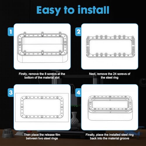 6 Pieces FEP Film Separator Films for Anycubic Photon Mono M7/M7 Pro/M5/M5s/M5s Pro/ELEGOO Saturn 4 Ultra/Saturn 4/Saturn 3 Ultra/Saturn 3/Saturn 2/Saturn 8K/Sonic Mighty 4K/E10/X10 LCD 3D Printer 290x210mm