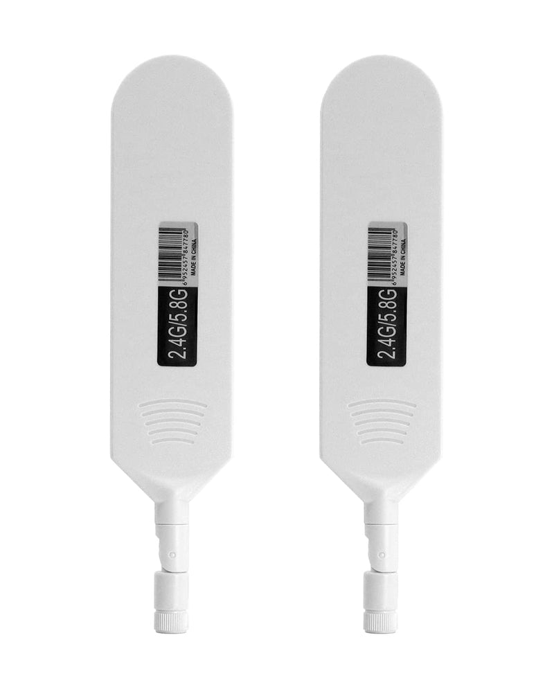 Dual Band WiFi 2.4GHz 5.8GHz Antenna 18dBi High Gain Omnidirectional Glue Stick Antenna SMA Male Connector Antenna for WiFi Router Wireless Network Card (White,2pcs) White 1 SMA,2 pcs