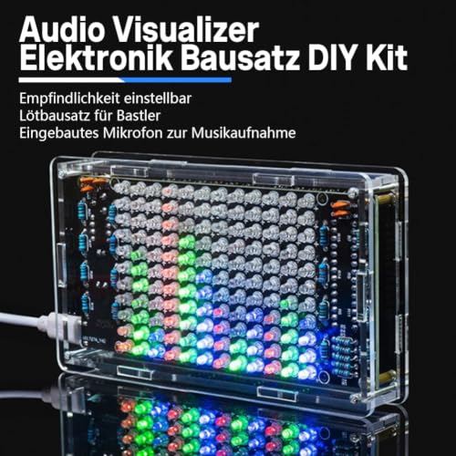 Audio Visualizer Electronic Kit DIY Kit, Musical Spectrum Electronics DIY Kit with LED Light, Audio Level Display, Soldering Kit for Electronics Enthusiasts, Electronic STEM Learning Kit for Adults