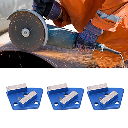 Ejoyous 3PCS Diamond Grinding Shoes Blocks, Trapezoid Grinding Shoes, Floor Grinder Disc High Hardness Metal Polishing Pads for Concrete Grinders Industrial Daily Use 120#
