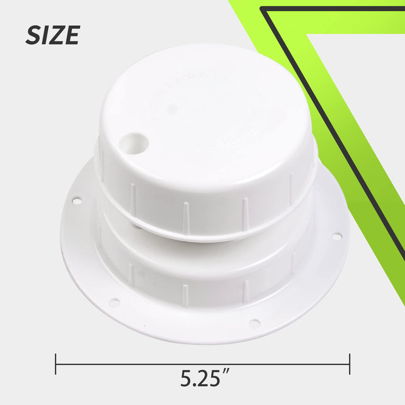 RVMATE Plumbing Vent, Camper Vent Cap Replacement, RV Sewer Vent Cap for 1 to 2 3/8" Pipe, White kits