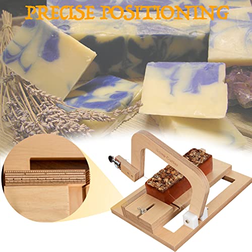 Wooden Wire Soap Cutter, Adjustable Wire Soap Slicer Cutting Tool for Handmade Candles Trimming Cheese Making Wooden-1