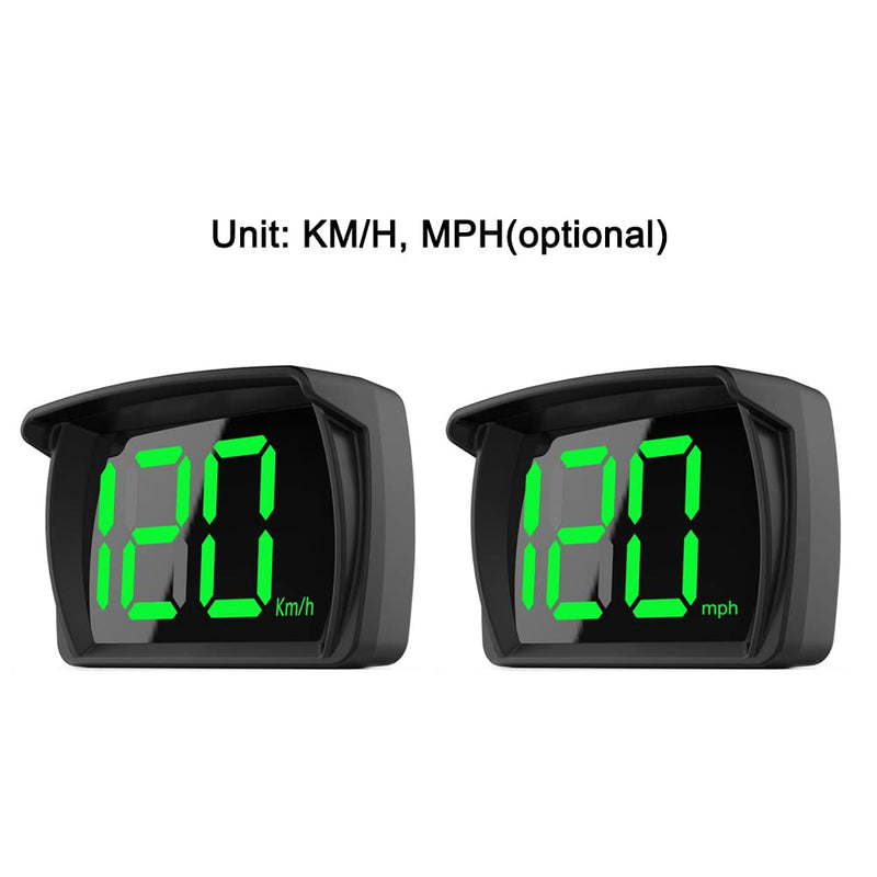 Shkalacar Car HUD Headup Display KM/H MPH GPS Digital Speedometer with LED Large Font Display + Car Charge Adapter for Car Truck SUV Motorcycle